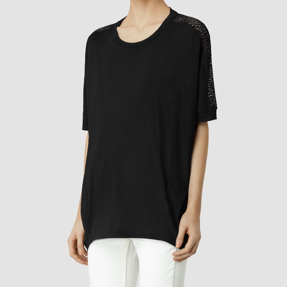 All Saints Wave Blaze Top Size Small Dolman Tee